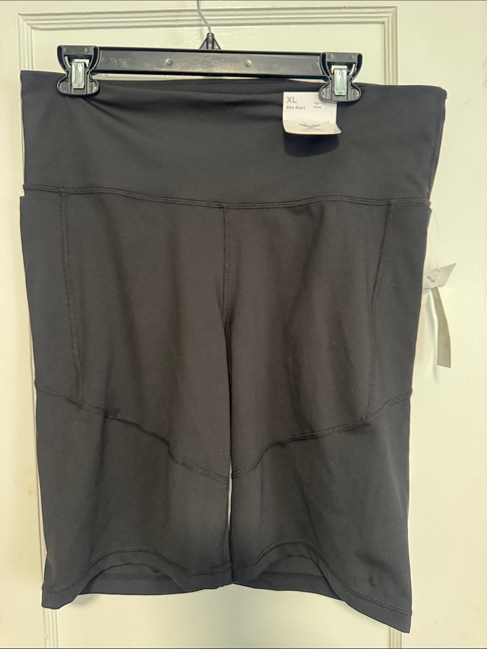 Xersion Black High-Rise Bike Shorts